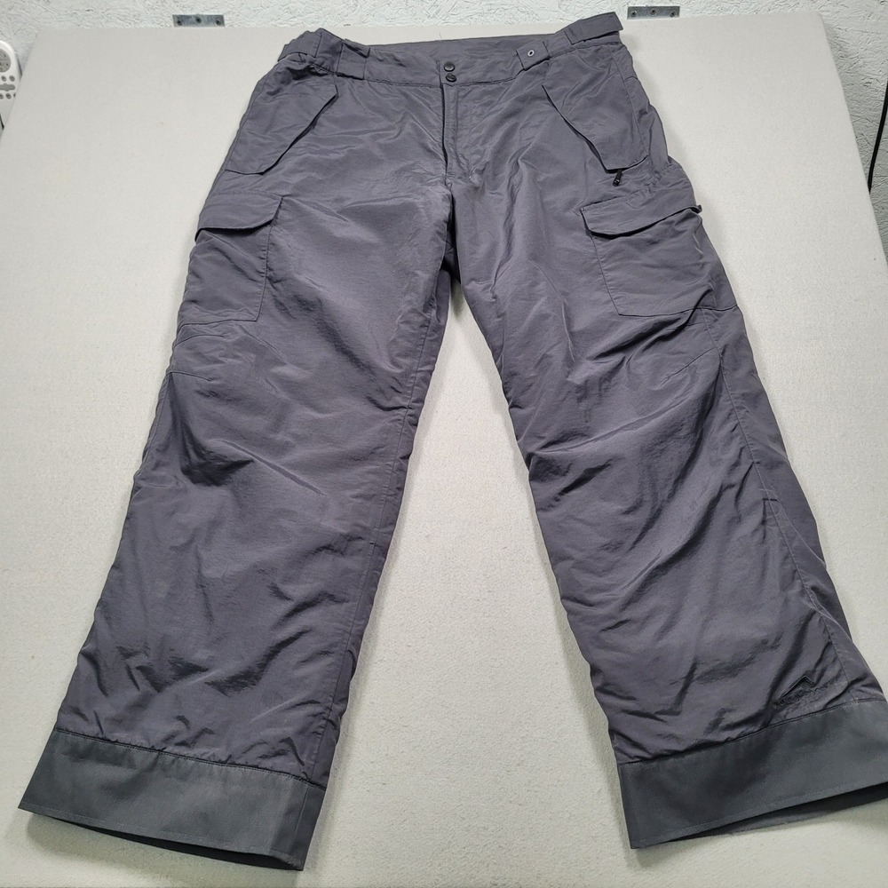 Polar Edge Silver Series Mens Snow Pants Gray Water Resistant Cargo Ski XXL